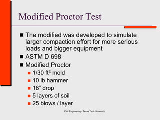 Class 4 Soil Compaction ( Geotechnical Engineering ) | PDF