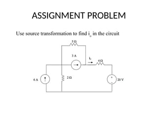 Source Transformation Ac Problem Class 4- source transformation, mesh analysis with ac circuits.pptx