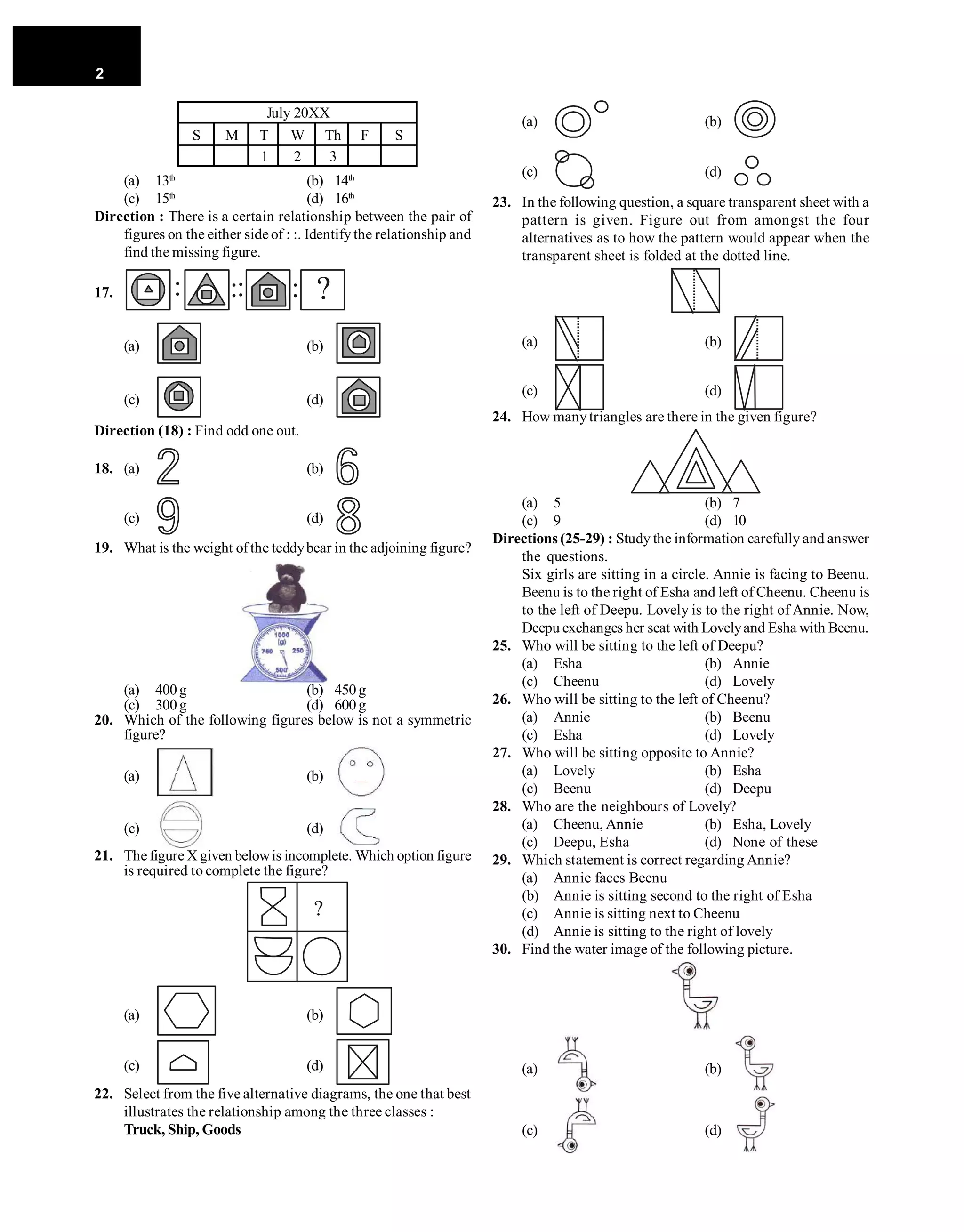 Class 4 logical reasoning | PDF