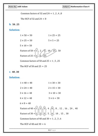 Countdown Maths Class 4 Chapter # 2 Solution | PDF