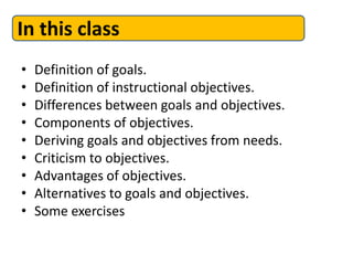Goals and objectives | PPTX