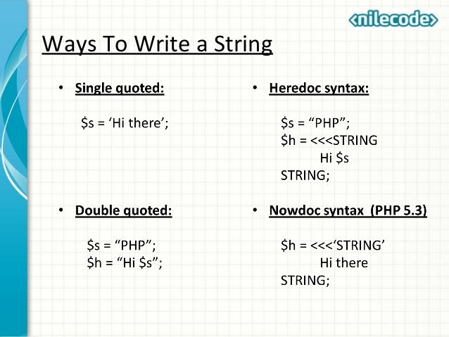 php in string