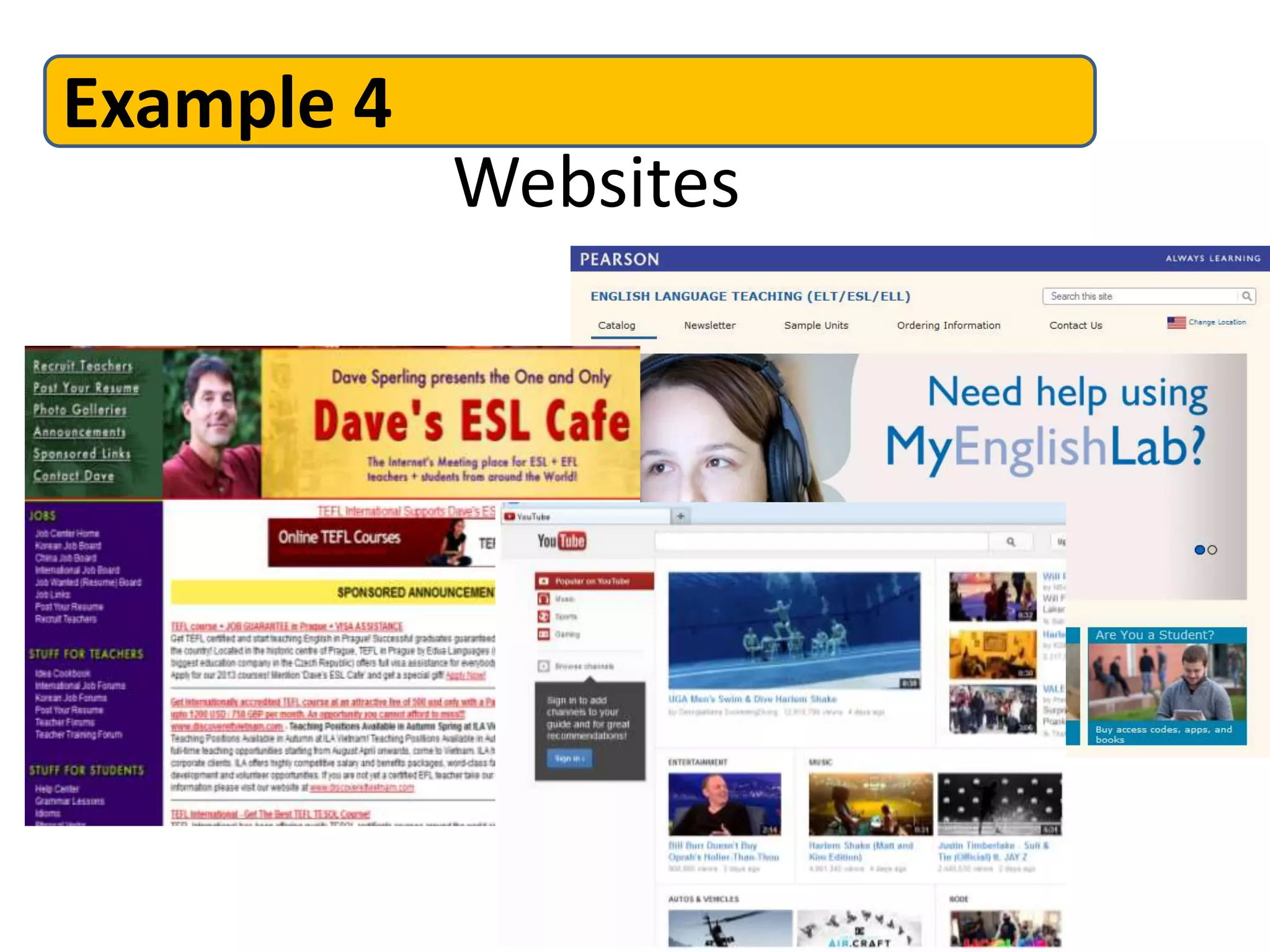 Example 4
            Websites
 
