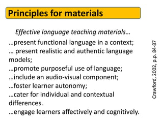 Language teaching materials | PPTX