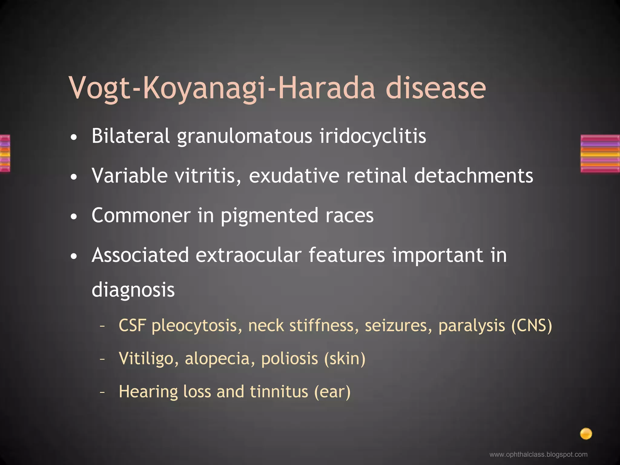  Extensive pigment alterations in the fundus