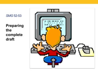 SMG52-53 
Preparing 
the 
complete 
draft 
 