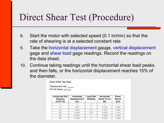 Class 6 Shear Strength - Direct Shear Test ( Geotechnical Engineering ...