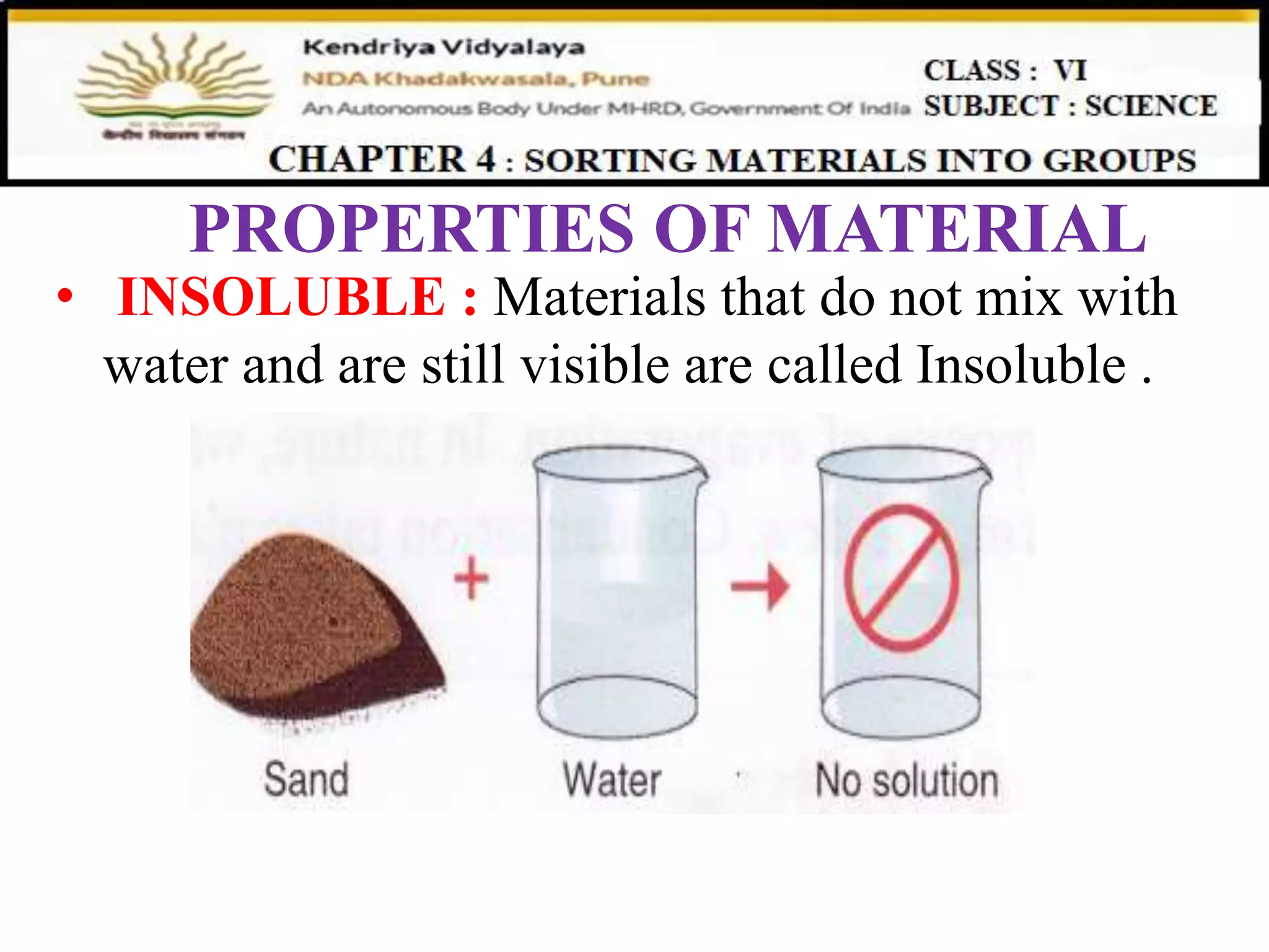 Class 6 chapter 4 Sorting materials into groups ppt 3 | PPTX ...