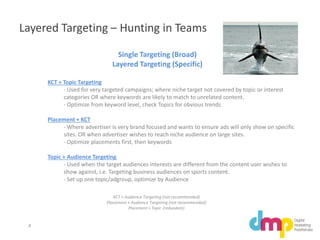4
Layered Targeting – Hunting in Teams
Specific
Reach
Single Targeting (Broad)
Layered Targeting (Specific)
KCT + Topic Ta...