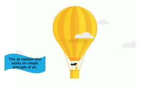 This air balloon also
works on simple
principle of air.
 