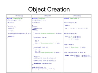 Object Creation 