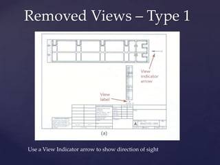 Removed Views – Type 1




Use a View Indicator arrow to show direction of sight
 
