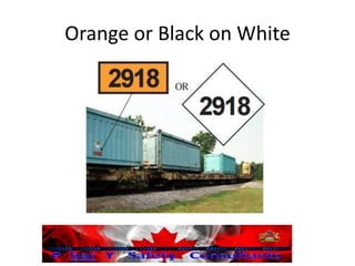 Orange or Black on White
 