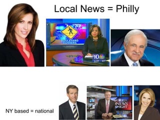 Local News = Philly NY based = national 