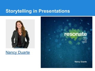 Storytelling in Presentations

Nancy Duarte

 