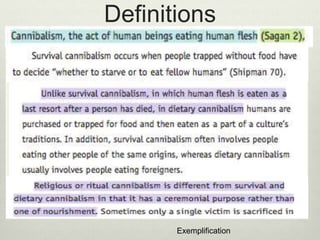 Definitions 
Exemplification 
 