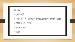 SQUARES AND SQUARE ROOT Class 8 chapter 6 exercise  6.2 