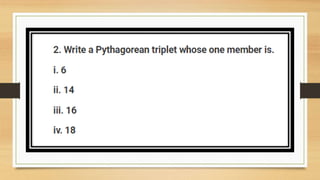 SQUARES AND SQUARE ROOT Class 8 chapter 6 exercise  6.2 