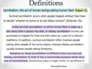 Definitions
Exemplification
 