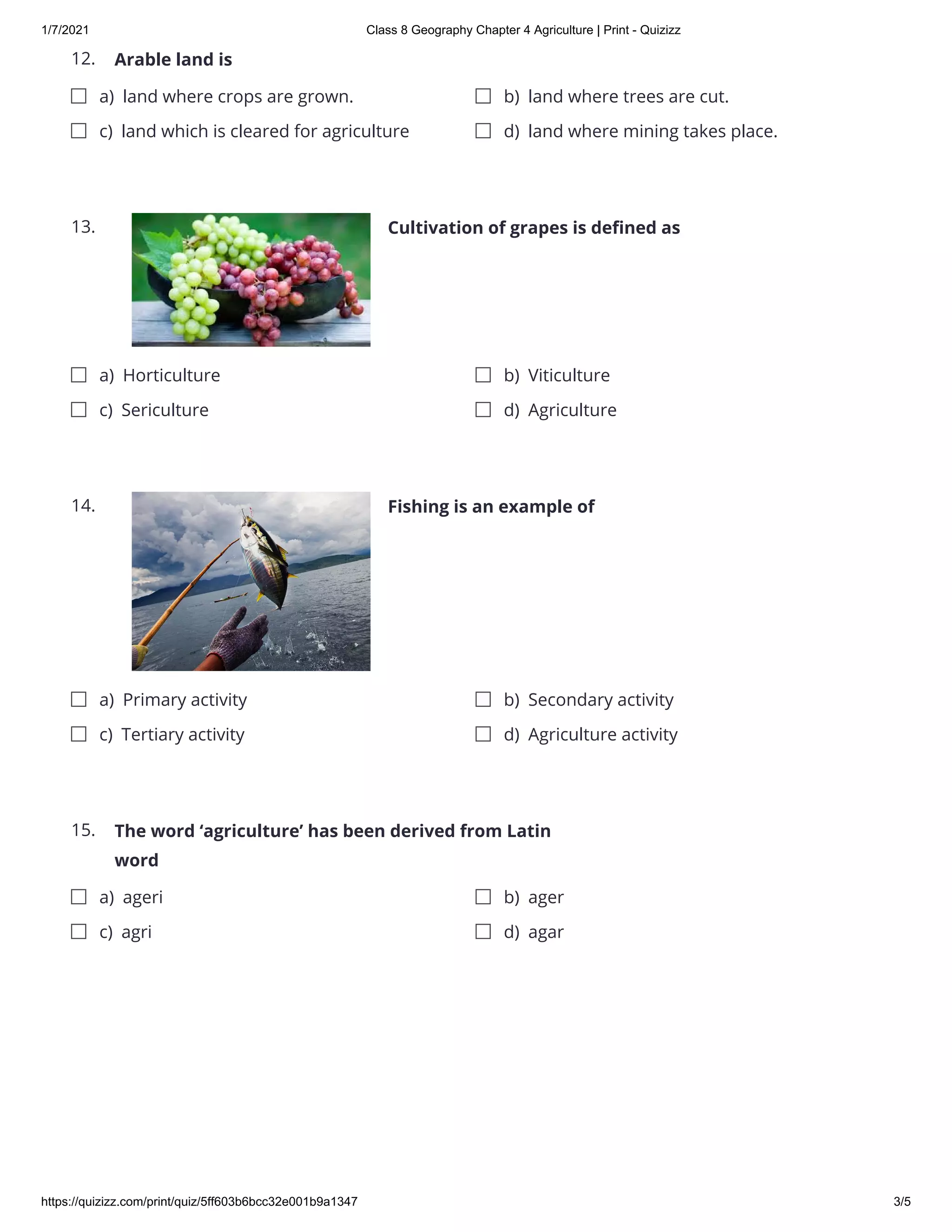 Class 8 geography chapter 4 agriculture