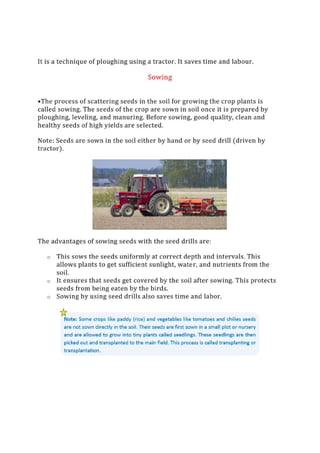Class8 Notes of Science Chapter 1Crop production and Management..ppt