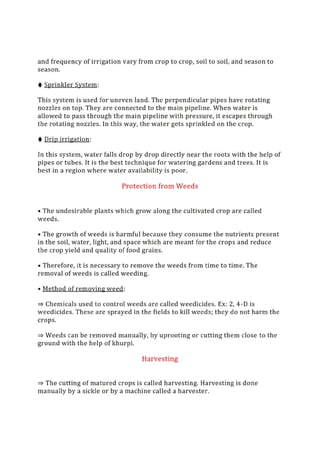 Class8 Notes of Science Chapter 1Crop production and Management..ppt