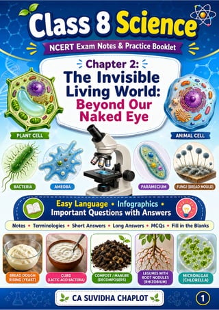 Class 8 Science Chapter 2 Infographic PDF | The Invisible Living World ...