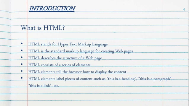 HTML (presentation) | PPT