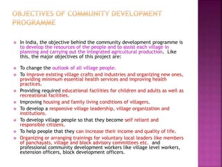 Post Independent programme firka development, etawah pilot project ...