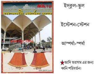 ইস্কুে>স্কু ে
ইলেশন>মেশন
ক্ োপুর মেশন
আস্পধতা>স্পধতা
আব্রদ স্বরাগ এর জনয
ধ্বব্রন পব্ররিতত ন।
 