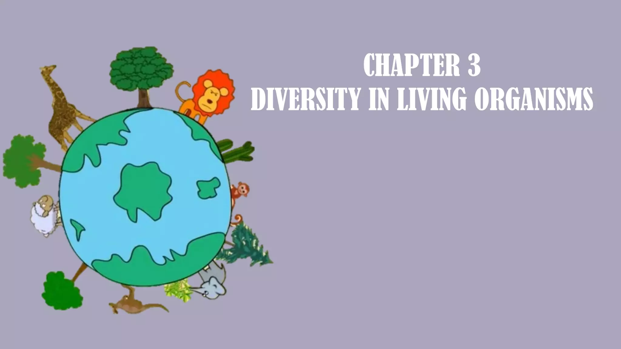 CHAPTER 3
DIVERSITY IN LIVING ORGANISMS