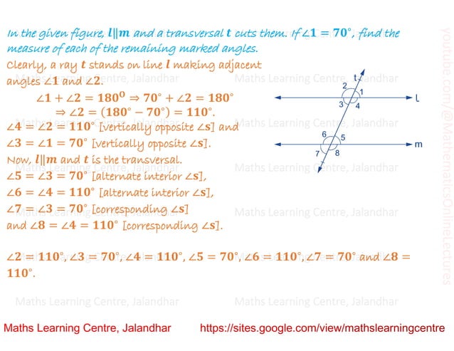 Class 9_Chapter 6_Lines and angles (Parallel lines definitions ...