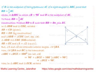 Class 9_Chapter 7_Triangles_Problems based on congruence_Lecture 3