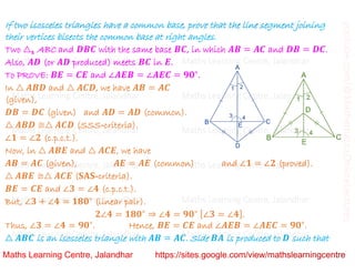 Class 9_Chapter 7_Triangles_Problems based on congruence_Lecture 3