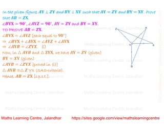 Class 9_Chapter 7_Triangles_Problems based on congruence_Lecture 3