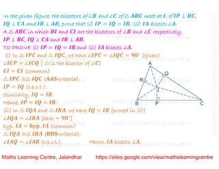 Class 9_Chapter 7_Triangles_Problems based on congruence_Lecture 3