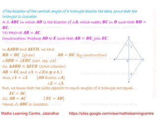 Class 9_Chapter 7_Triangles_Problems based on congruence_Lecture 3