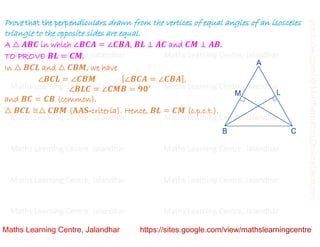 Class 9_Chapter 7_Triangles_Problems based on congruence_Lecture 3