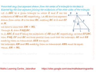 Class 9 Chapter 8 Quadrilaterals Midpoint Theorem And Intercept Class 9 Chapter 8 Quadrilaterals Midpoint Theorem And Intercept