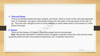 Tenses Class 9 Notes.pdf Class 9 English Grammar – Tenses.pptx