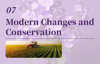 Modern Changes and
Conservation
 