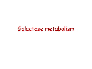 Galactose metabolism
 