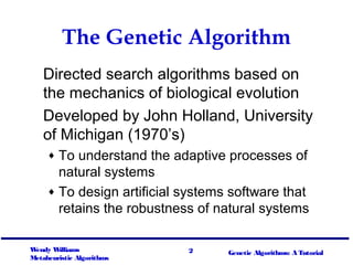Genism Algorithm Genatic Algorithm | PPT