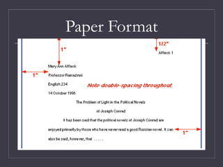 Paper Format
 