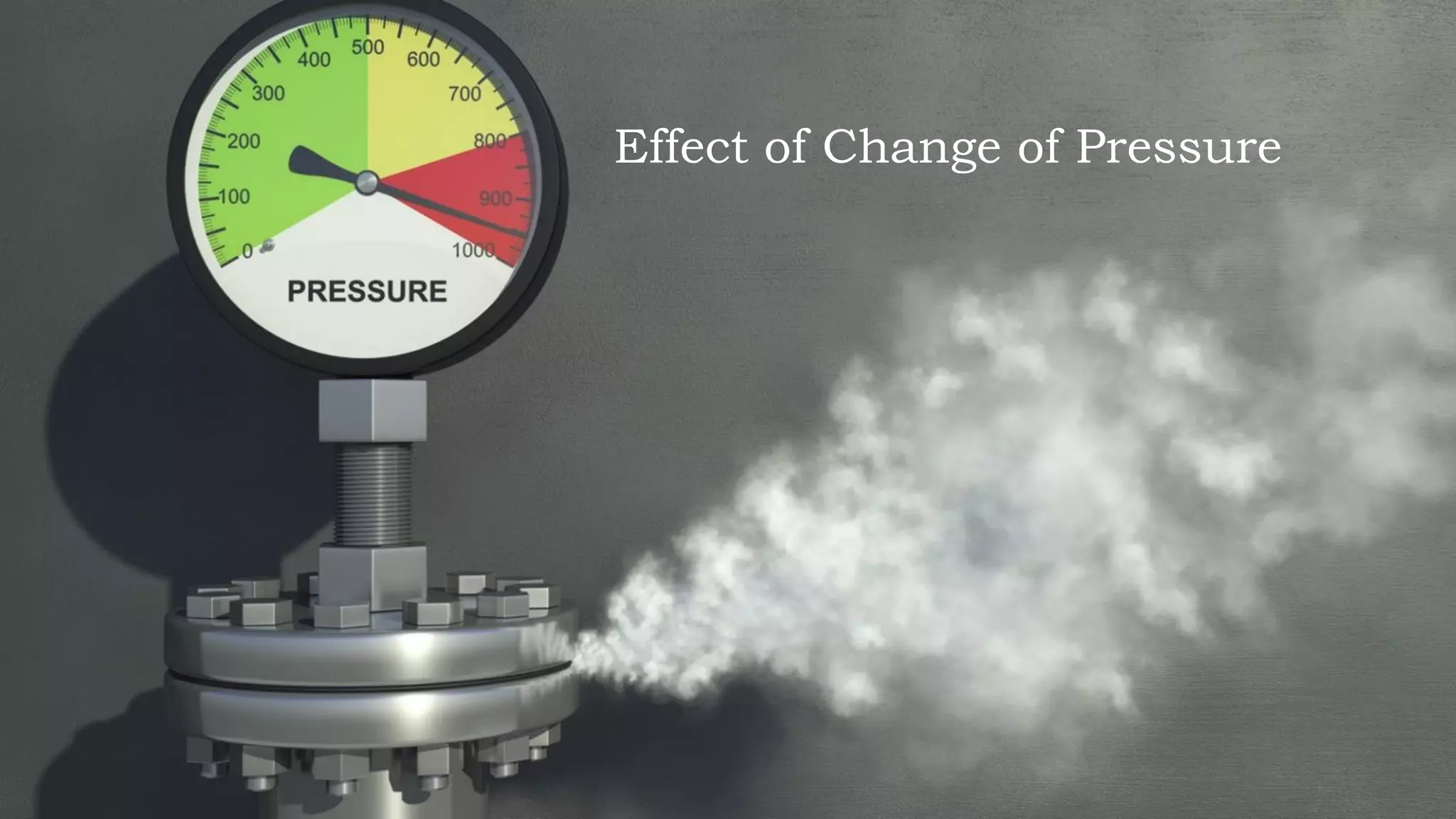 Effect of Change of Pressure