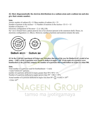 Class 9 Science Notes Chapter 4 Structure of The Atom | PDF
