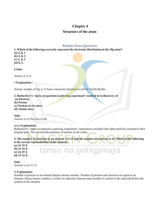 Class 9 Science Notes Chapter 4 Structure of The Atom | PDF