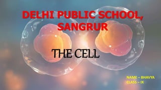 DELHI PUBLIC SCHOOL,
SANGRUR
THE CELL
NAME – BHAVYA
CLASS – IX
 