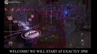 WELCOME! WE WILL START AT EXACTLY 3PM
 