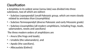 Comprehensive Overview of Amphibians: Biology, Classification, and ...